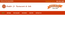 Tablet Screenshot of aladdinjrrestaurant.com